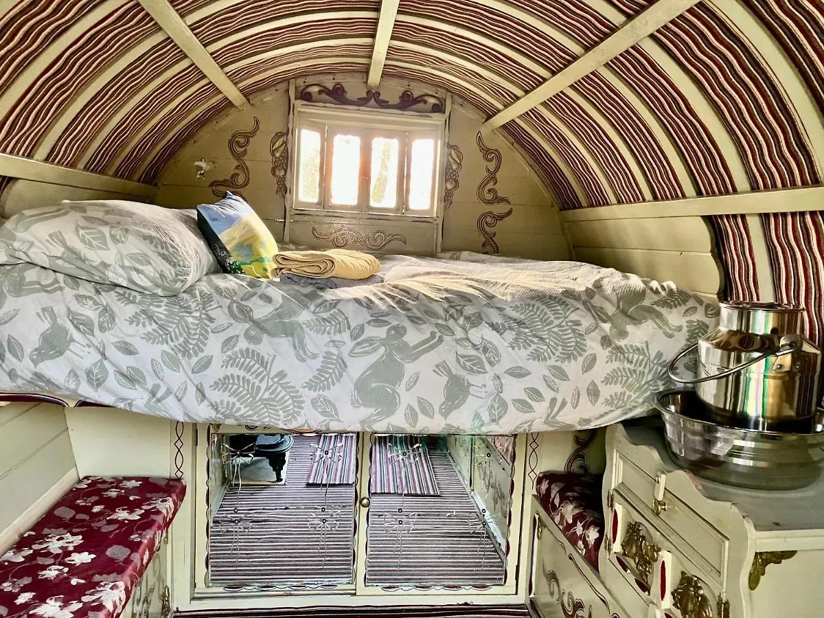 Romany Bow Top Gypsy Wagon @ Tin And Canvas Glamping, Pickering